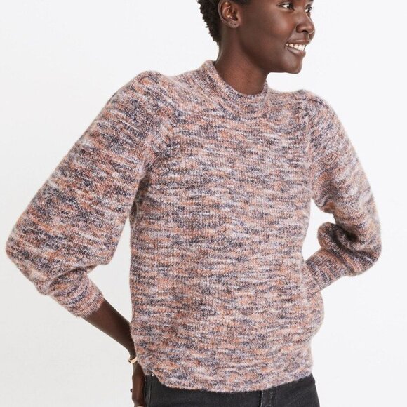 Madewell Space-Dyed Eaton Puff-Sleeve Pullover Sweater  Size XS - Picture 11 of 12